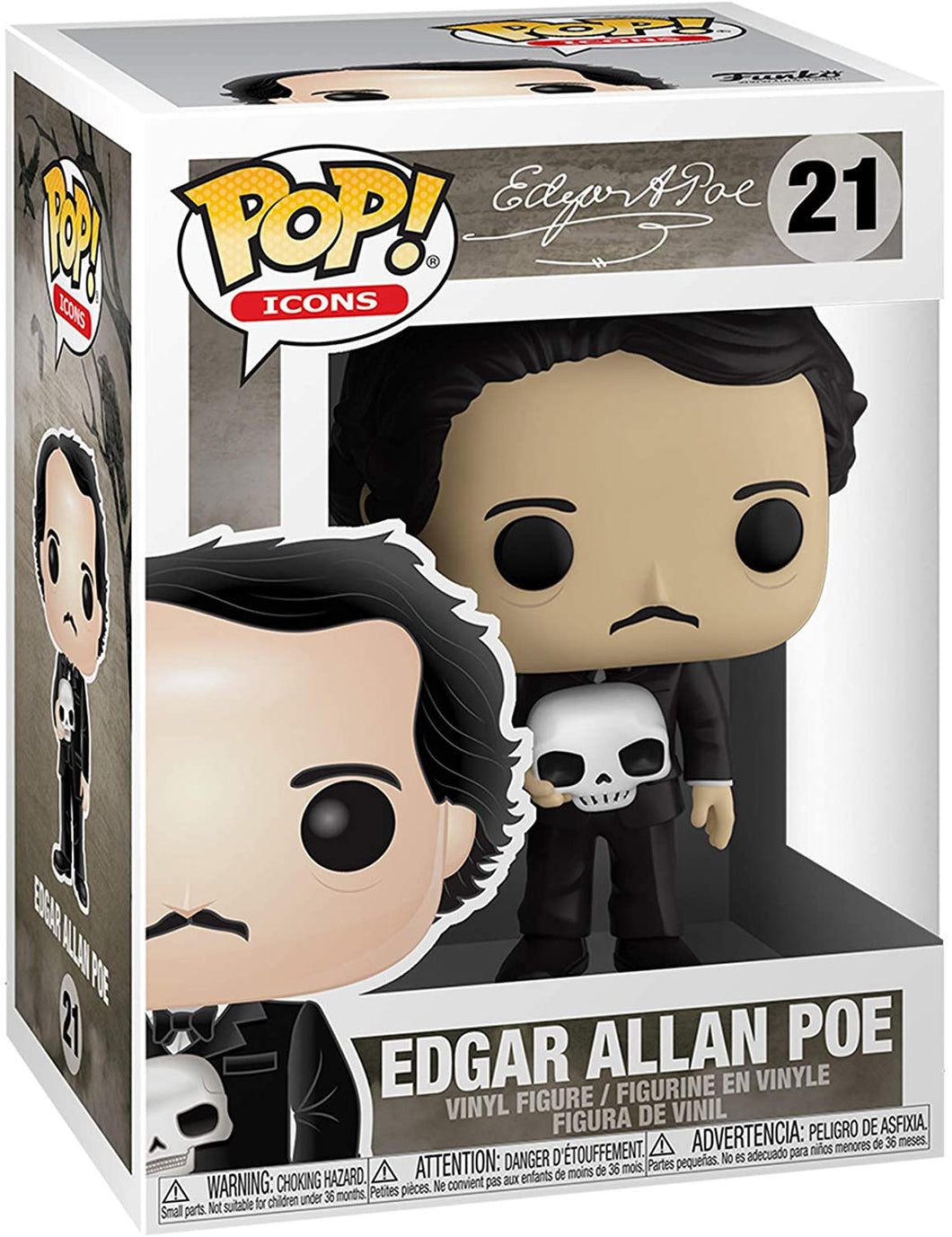 Edgar Allan Poe with Skull Funko POP! Vinyl Figure #21 with Pop Protector [Back-Order]