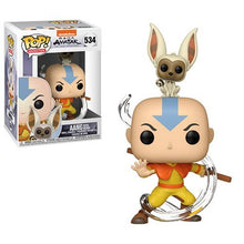 Load image into Gallery viewer, Avatar: The Last Airbender Aang with Momo Funko POP! Vinyl Figure #534 with Pop Protector
