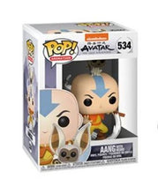 Load image into Gallery viewer, Avatar: The Last Airbender Aang with Momo Funko POP! Vinyl Figure #534 with Pop Protector
