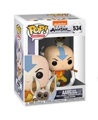 Avatar: The Last Airbender Aang with Momo Funko POP! Vinyl Figure #534 with Pop Protector